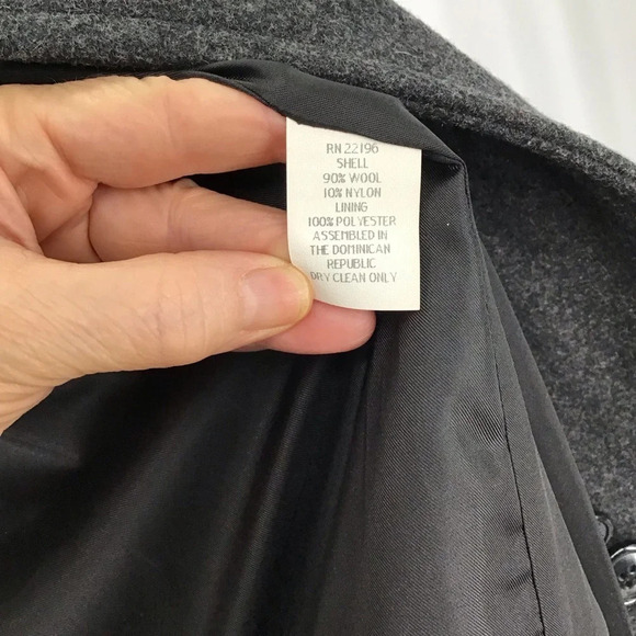 Herman Kay Women’s Wool Blend Pea Coat Double Breasted Grey Size Small - Picture 8 of 8